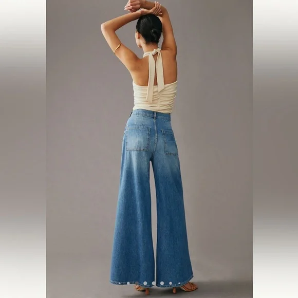 ISO ⭐️IN SEARCH OF⭐️ Anthropologie Pilcro The Jane High Rise Wide Leg Jeans - Picture 6 of 6